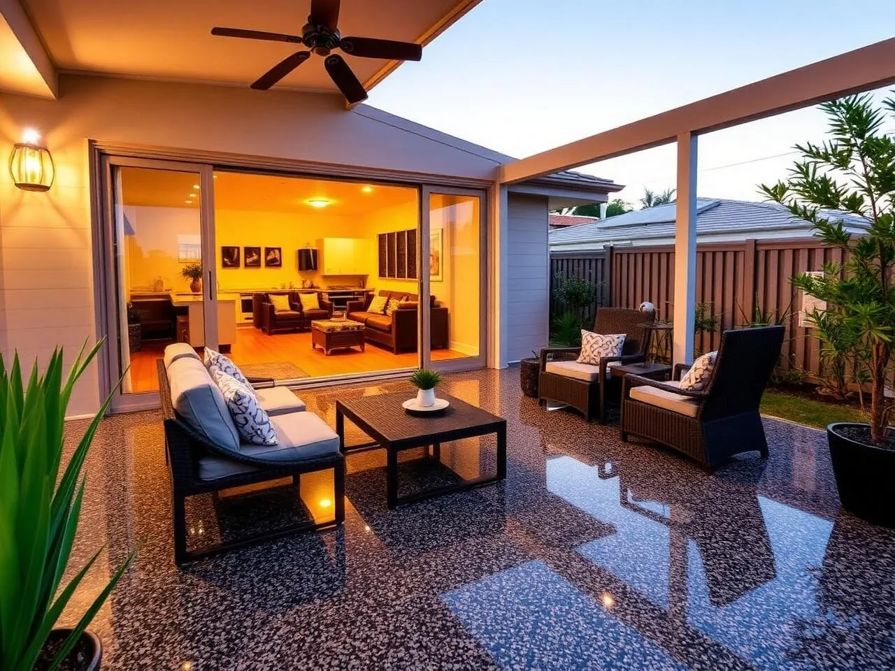 Premium epoxy patio finish